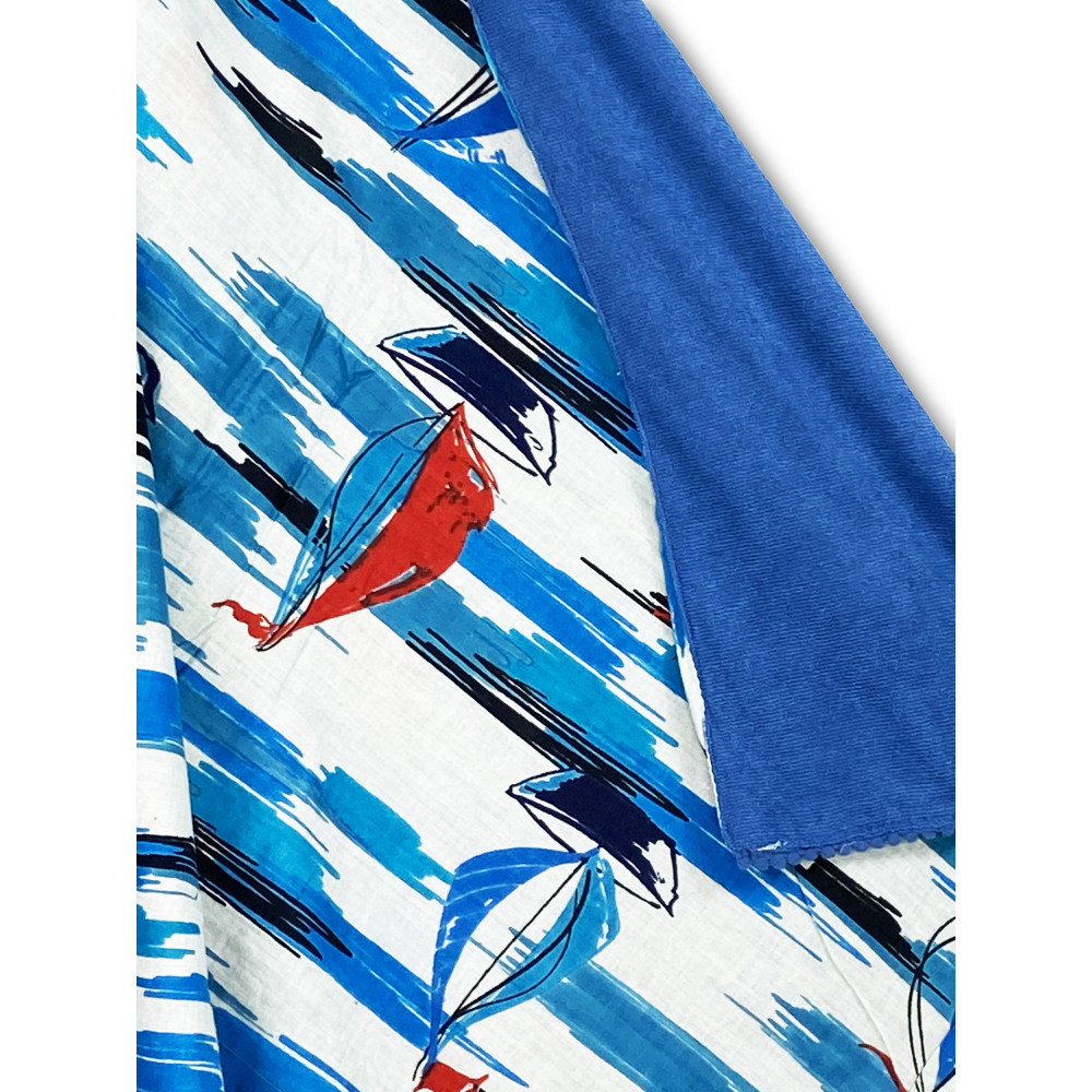 Doppeltes Strandtuch KIKOY Vela blau – Baumwolle und Frottee
