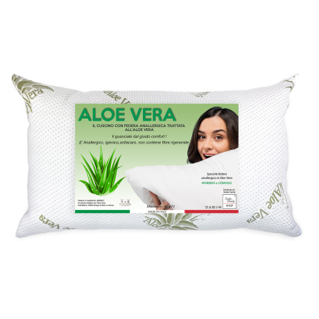Aloe Vera Bed Cushion - Antibacterial, Anti-mite, Hypoallergenic - 42x72 cm