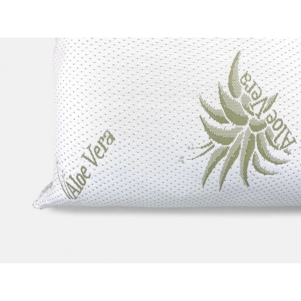 Coussin de lit Aloe Vera - Antibactérien, Anti-acariens, Hypoallergénique - 42x72 cm