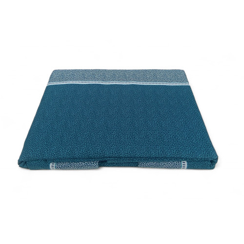 Double Sheets Cotton Complete MAXI - Modern Design "Time" Petrol, 100% Cotton