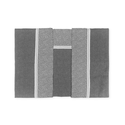 Lenzuola Matrimoniali Cotone Completo MAXI - Design Moderno "Time" Grigio, 100% Cotone