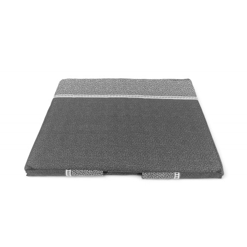 Draps doubles en coton Full MAXI - Design moderne « Time » gris, 100% coton