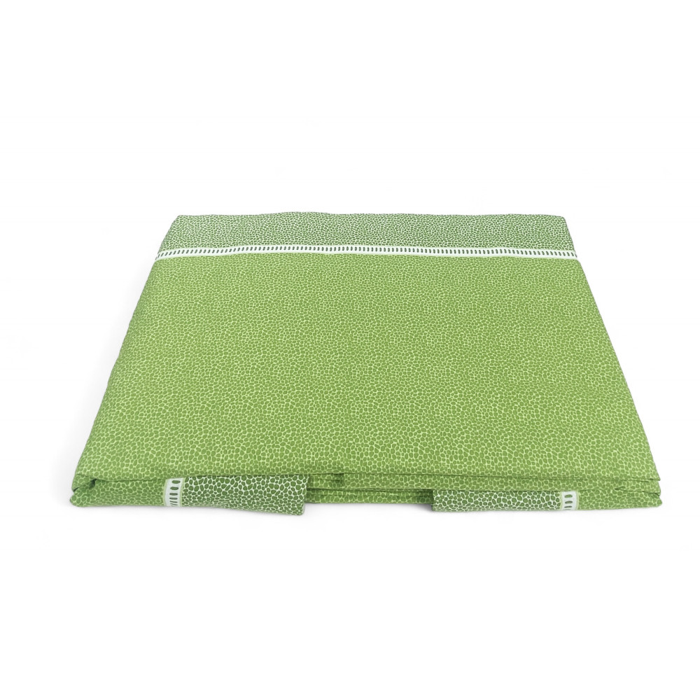 Conjunto de Sábanas Dobles de Algodón MAXI - Diseño Moderno "Time" Verde, 100% Algodón