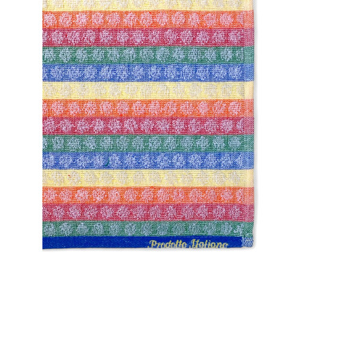 Lot de 6 torchons de cuisine en coton multicolore - serviettes éponge Made in Italy