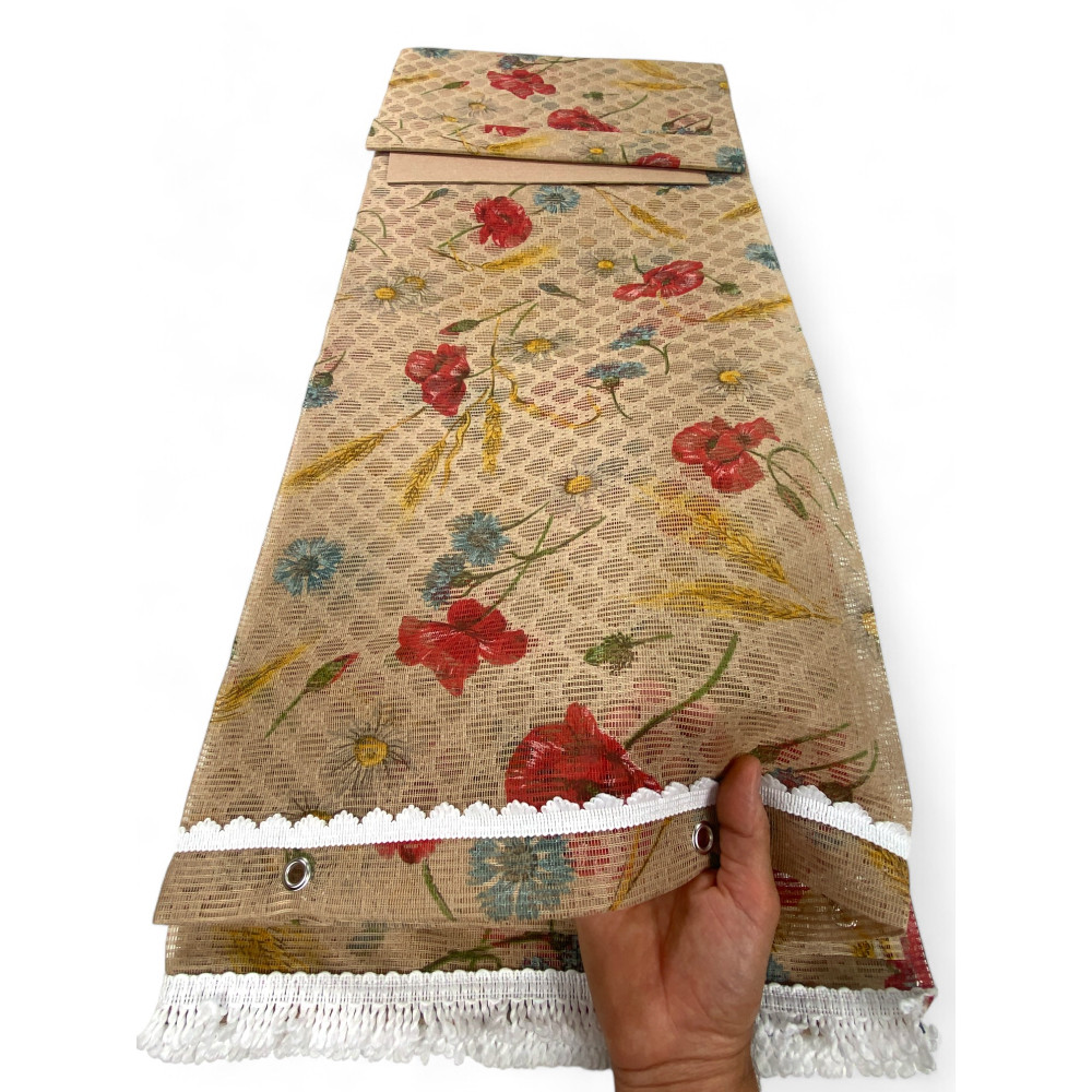 Store moustiquaire pour l’extérieur | Moustiquaire rideau porte française couleur coquelicots