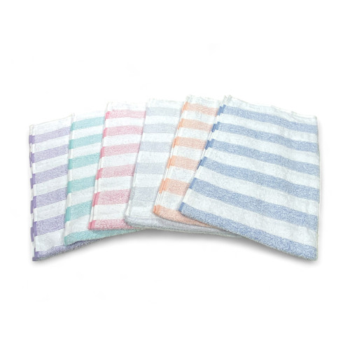 Ensemble de serviettes de bain rayées 60x100 cm et serviettes d’invité 40x60 cm, 6 pièces en coton, fabriqué en Italie