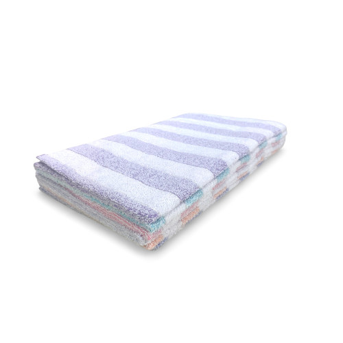 Ensemble de serviettes de bain rayées 60x100 cm et serviettes d’invité 40x60 cm, 6 pièces en coton, fabriqué en Italie