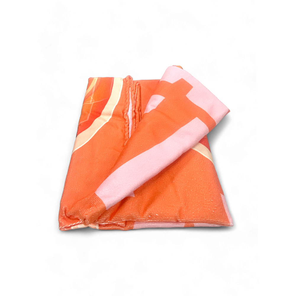 Großes Strandtuch Spritz 90x170 cm - Strandtuch Weicher und origineller Schwamm
