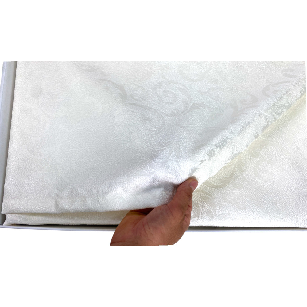 Skinny Complete Double Bed Set - Pure Cotton Sheets and Jacquard Summer Bedspread, Made in Italy