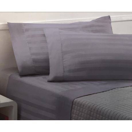 Lead Grey Cotton Double Sheets Set | Satin Double Bed Set 2