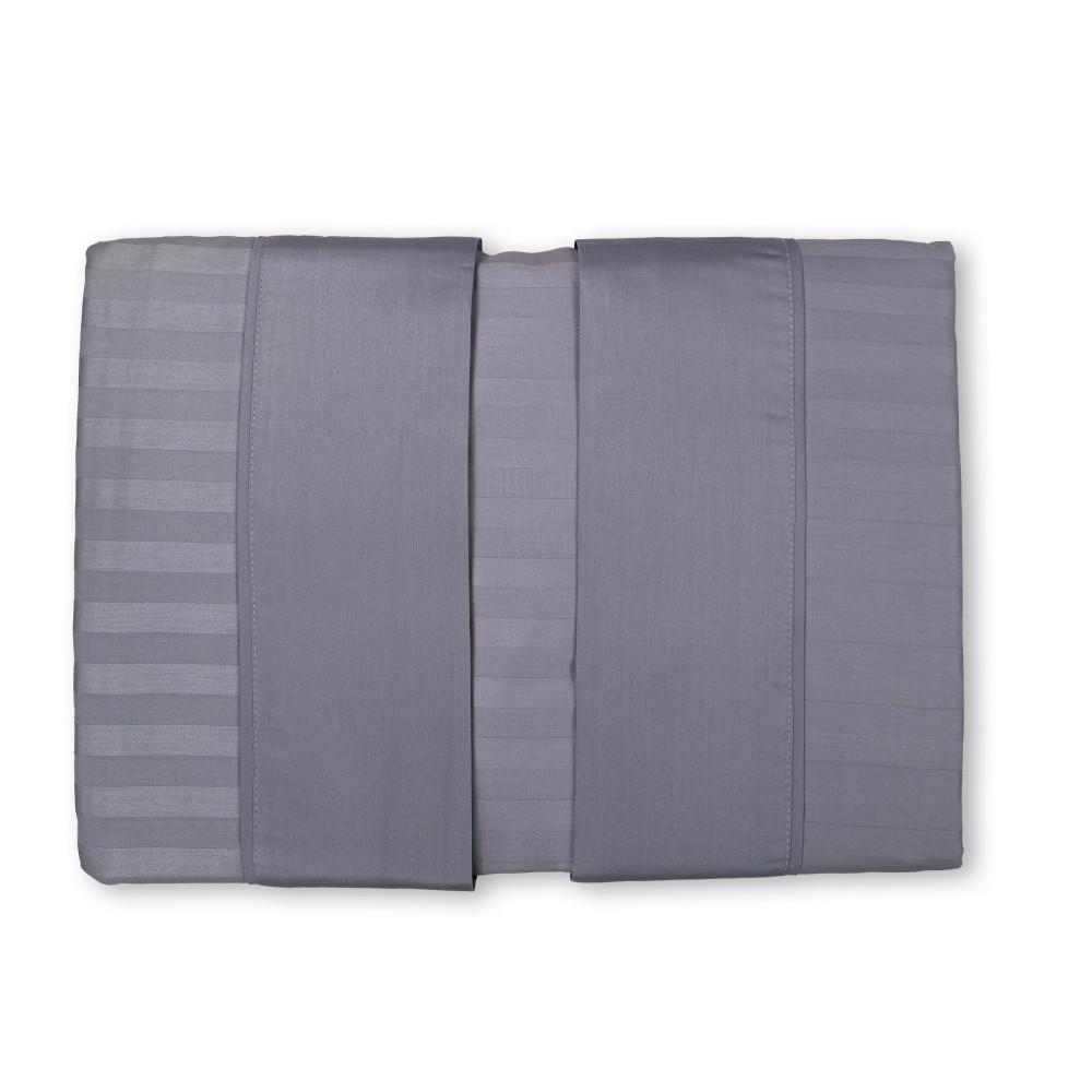 Completo Lenzuola Matrimoniali Cotone Grigio Piombo | Set Letto Matrimoniale Raso