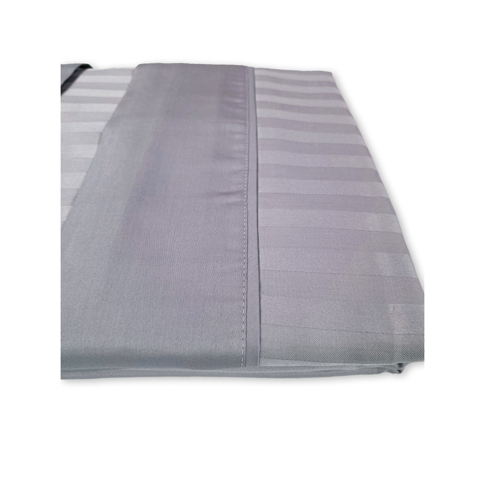 Lead Grey Cotton Double Sheets Set | Satin Double Bed Set