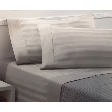 Light Grey Cotton Double Sheets Set | Satin Double Bed Set 2