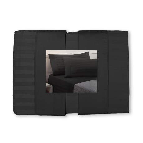 Black Cotton Double Sheets Set | Satin Double Bed Set