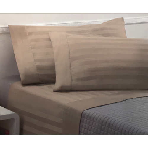 Taubengrau Baumwolle Doppel Laken Set | Doppelbett-Set aus Satin