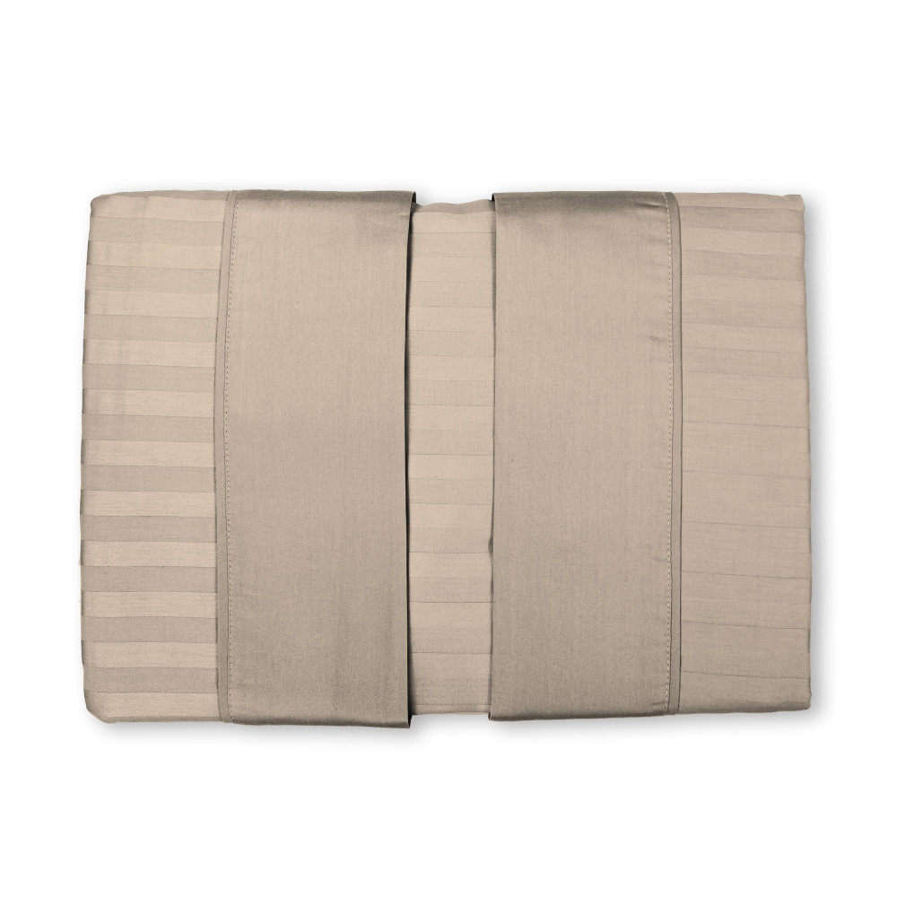 Completo Lenzuola Matrimoniali Cotone Tortora | Set Letto Matrimoniale Raso
