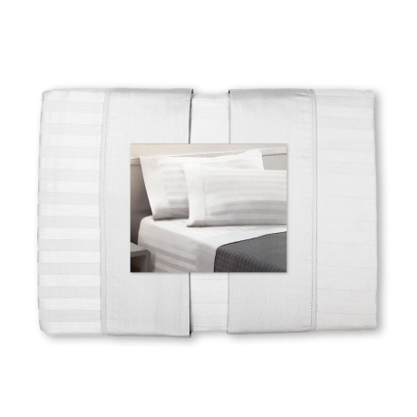 Completo Lenzuola Matrimoniali Cotone Bianco | Set Letto Matrimoniale Raso