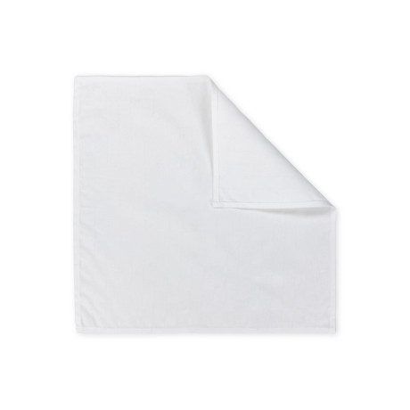 Set de 4 Servilletas de Algodón Blanco 42x42 cm, Flandes, 100% Algodón Puro, Bajo 4 Caras, Made in Italy 2