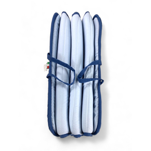 Folding Mattress for Beach and Pool Sunbeds | Double Face, Easy to Carry, Blue/Light Blue