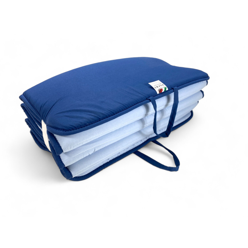 Matelas pliant pour transats de plage et de piscine | Double face, facile à transporter, bleu/bleu clair