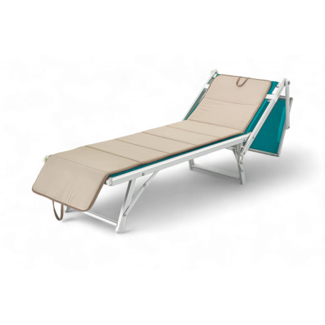 Colchón plegable para hamacas de playa y piscina | Doble cara, fácil de transportar, beige/topo 2