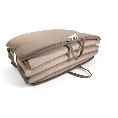 Folding Mattress for Beach and Pool Sunbeds | Double Face, Easy to Carry, Beige/Taupe