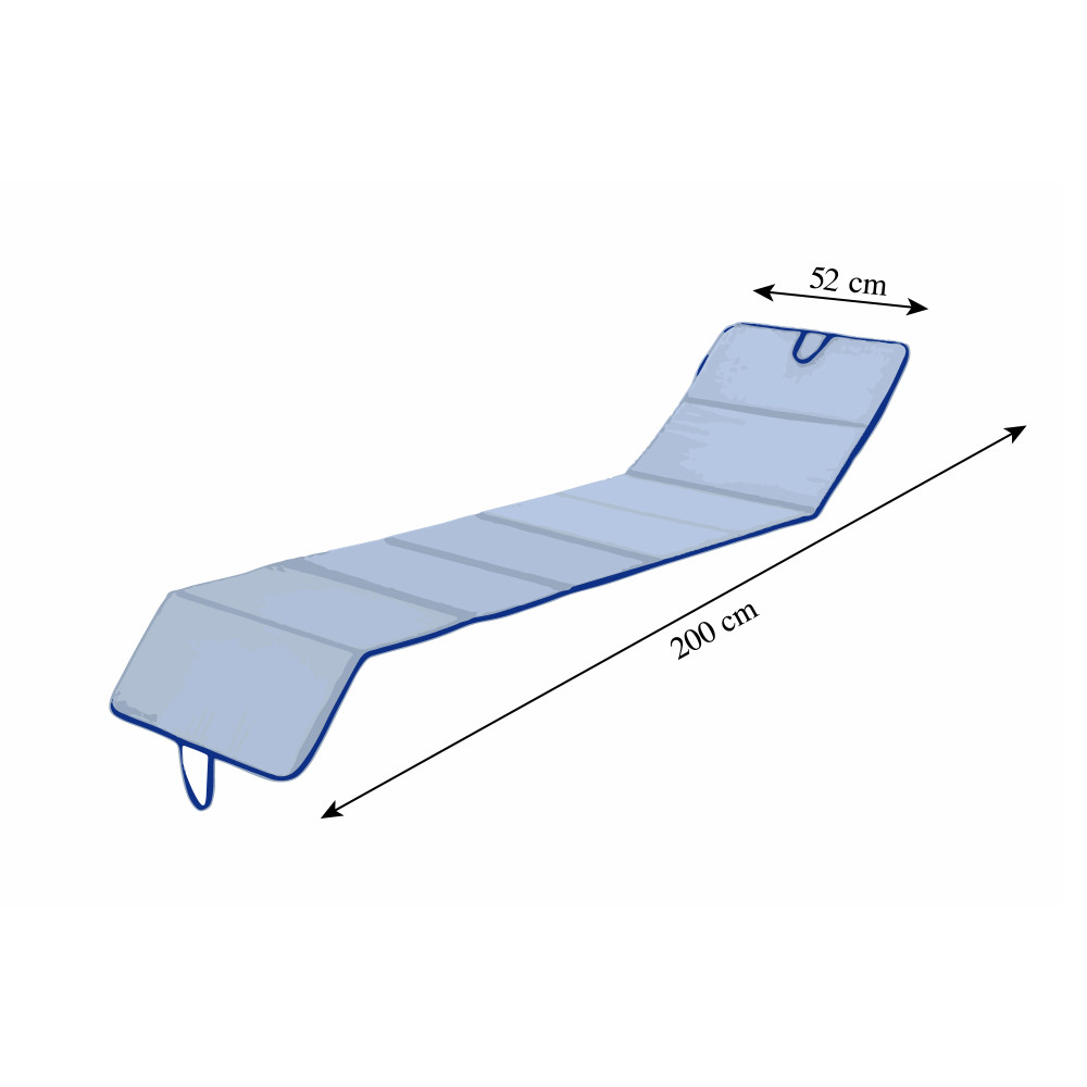 Colchón plegable para hamacas de playa y piscina | Doble cara, fácil de transportar, beige/topo