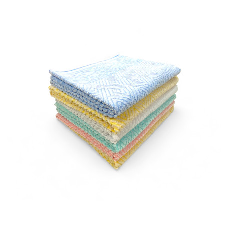 Set 6 Asciugamani Bagno Grandi maxi, Cotone, Jacquard, Made in Italy 2