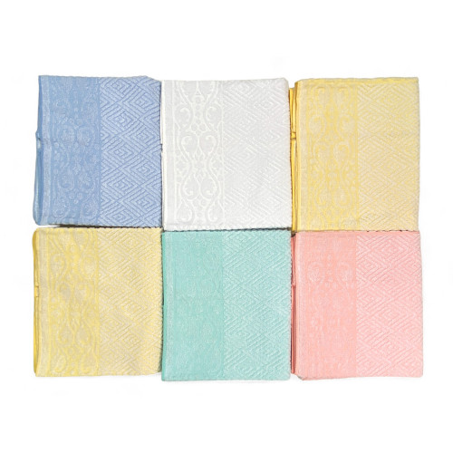 Set of 6 Large Maxi Bath Towels, Cotton, Jacquard, Made in Italy