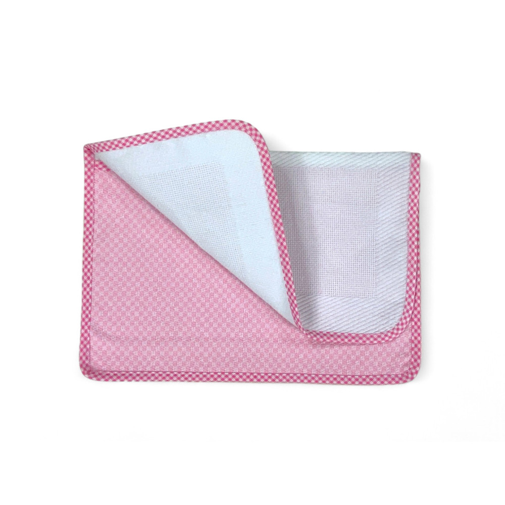 Pochette personnalisable avec toile AIDA | Porte-bavette de jardin d’enfants 29x19 cm