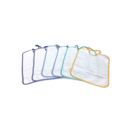 SET 6 LÄTZCHEN FÜR KINDER DAUMEN CM © . 28x33 elastischer Knebel aus reiner Baumwolle mit AIDA Canvas zum Besticken des Namens 2