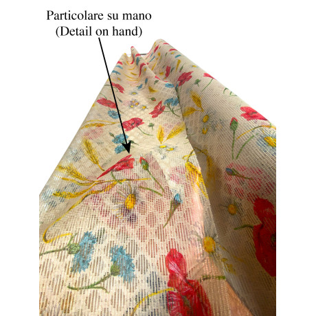 Moskitonetz Meterware mit Mohnmuster - Höhe 150 cm, Made in Italy, Insektenschutzmittel 2