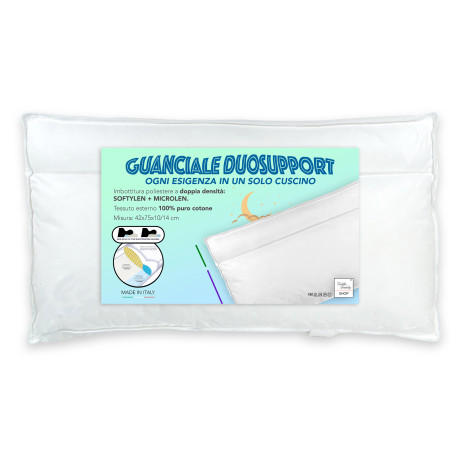 Oreiller DuoSupport avec double remplissage - Oreiller de lit doux et dur - Oreiller BiComfort innovant