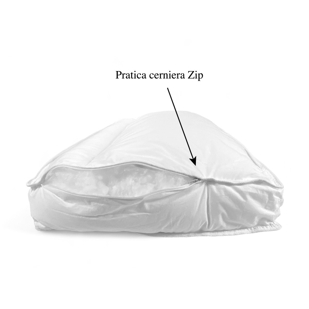 Oreiller DuoSupport avec double remplissage - Oreiller de lit doux et dur - Oreiller BiComfort innovant