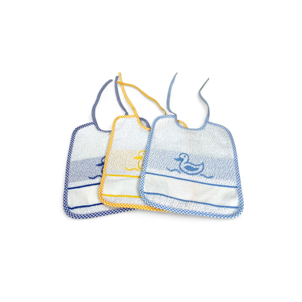 SET BAVOIRS BÉBÉ garçon PAVOT © cm. 20 x 24 gag avec de la dentelle et de la toile AÏDA