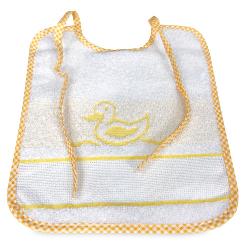 BIB SET FOR GIRLS FEMALE POPPY © cm. 20x24 gag with laces and AIDA canvas
