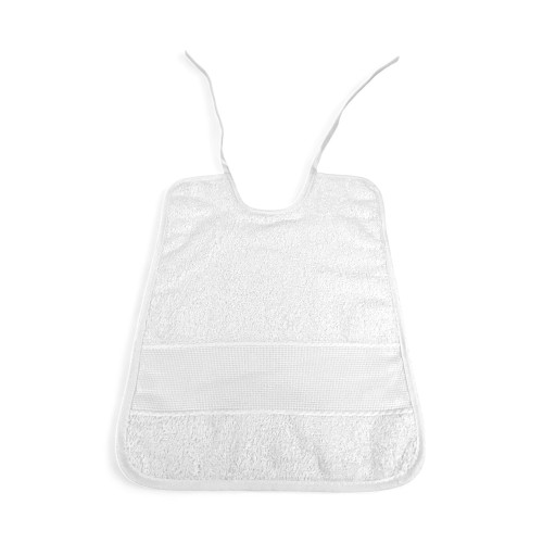 Set 6 Bavaglini Bianchi in Cotone con Lacci | Made in Italy