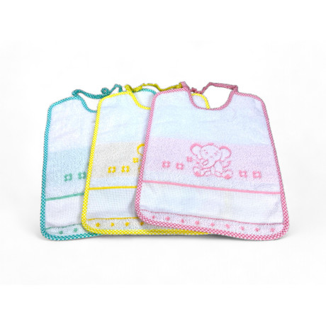 BIB SET FOR GIRLS FEMALE POPPY © cm. 24x30 gag with elastic band and AIDA canvas 2