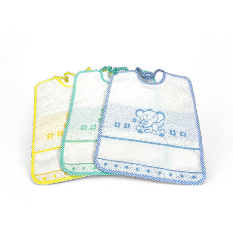 SET BAVAGLINI BAMBINO MASCHIO POPPY © cm. 24x30 bavaglio con elastico e tela AIDA 2