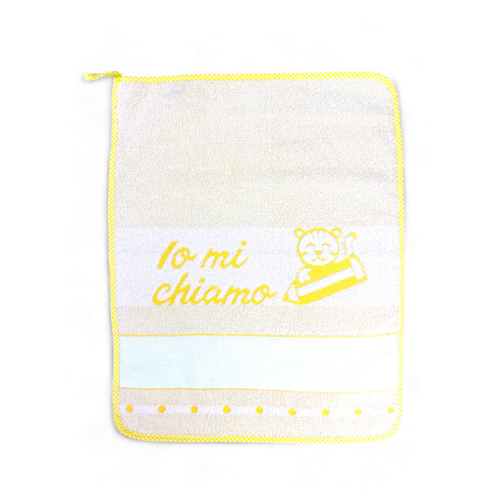 Serviettes de jardin d’enfants 40x55 cm en pur coton, double face, avec toile AIDA pour la broderie - Made in Italy, idéales pou