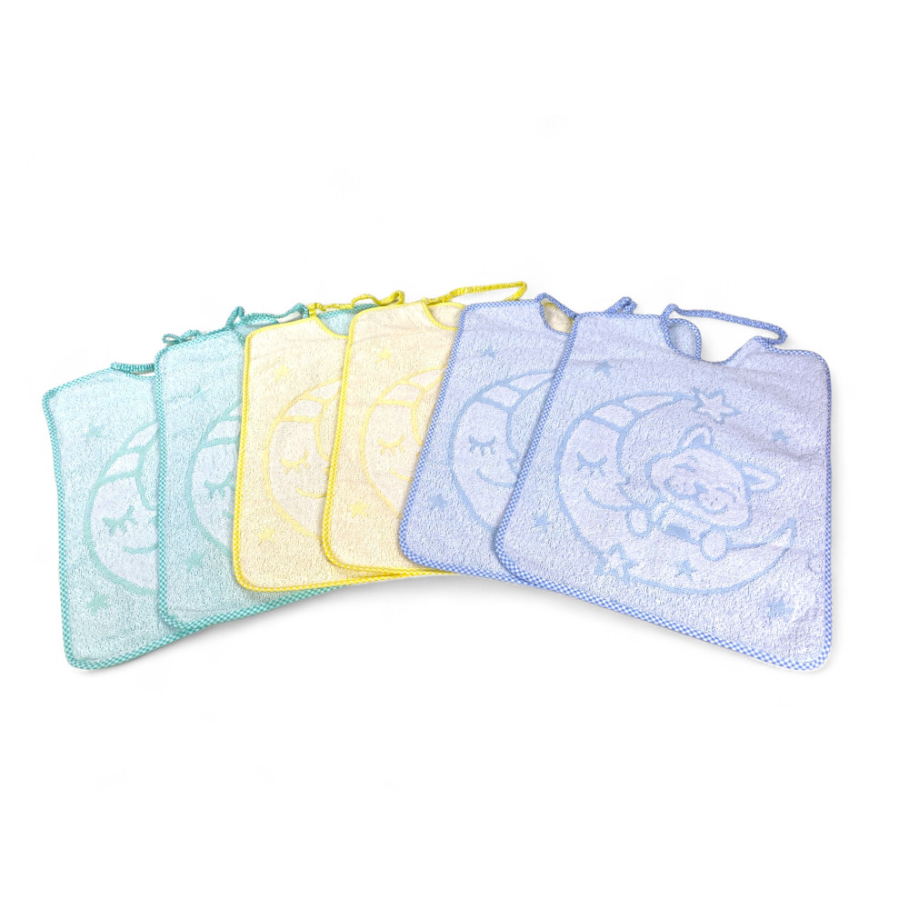 SET DE BAVOIR POUR GARÇONS ET FILLES MINI © JACK cm. Bâillon 26x34 avec élastique en pur coton