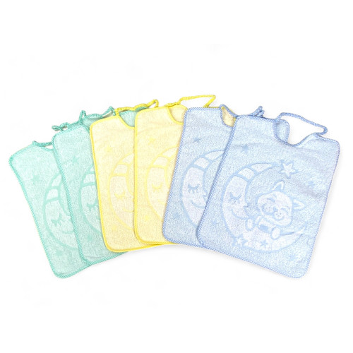 BIB SET FOR BOYS AND GIRLS MINI JACK © cm. 26x34 gag with pure cotton elastic