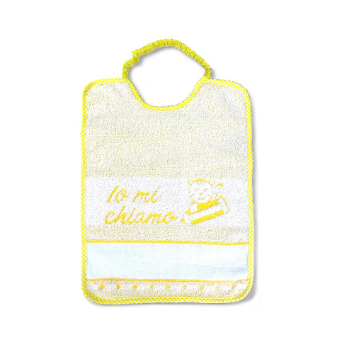 Bavoirs de jardin d’enfants 25x34 cm, ensemble de 3 ou 6 pièces, 100% coton avec toile AIDA, personnalisable avec nom, fabriqué