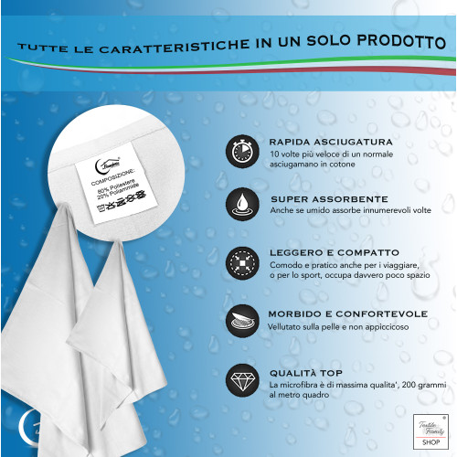1 + 1 ensemble de serviettes en microfibre ultra absorbantes pour la maison, la salle de sport et les voyages