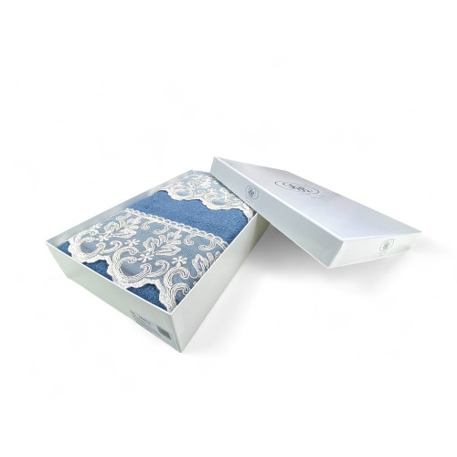 Malika Avio Macramé Lace Towel Set, Made in Italy, Elegant Gift