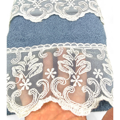 Malika Avio Macramé Lace Towel Set, Made in Italy, Elegant Gift