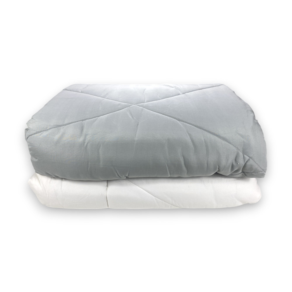 CaldoSogno doppelseitige graue Steppdecke 300 gr/qm