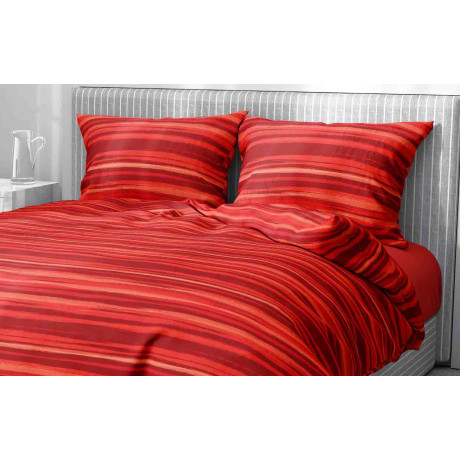 Housse de couette Stripe Red en microfibre douce | Fabriqué en Italie 2