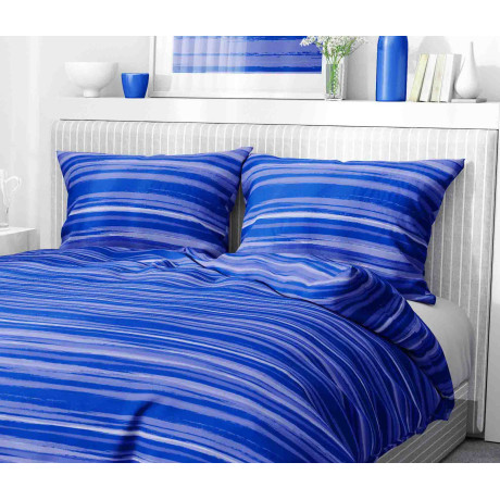 Copripiumino STRIPE Blu in microfibra Made in Italy - 3 misure disponibili 2