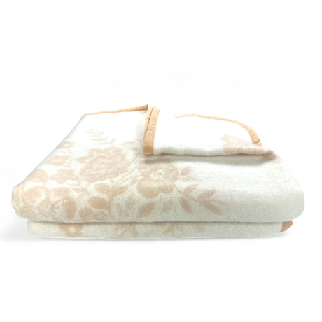 Decke aus reiner Wolle "Flower" - weich und warm, klassisches Design - Made in Italy 2